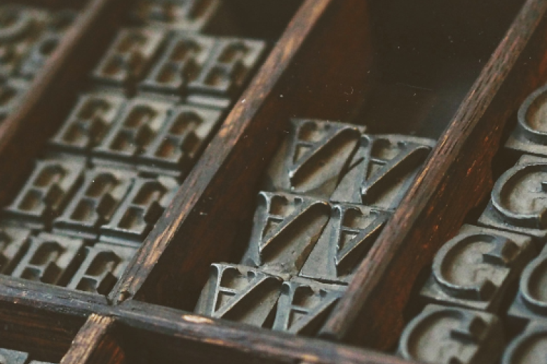 Letters in een letterdoos