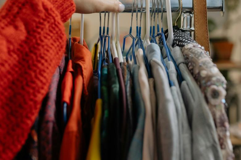 clothes on hangers