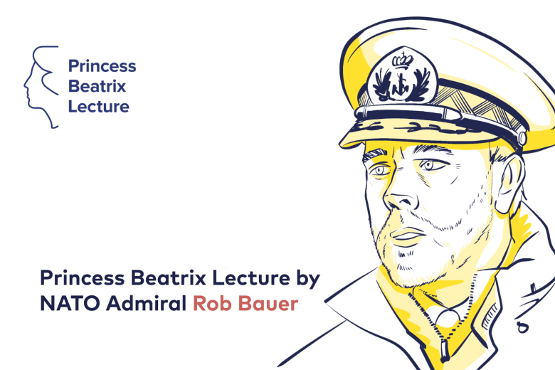 Prinses Beatrix lecture Rob Bauer portrait