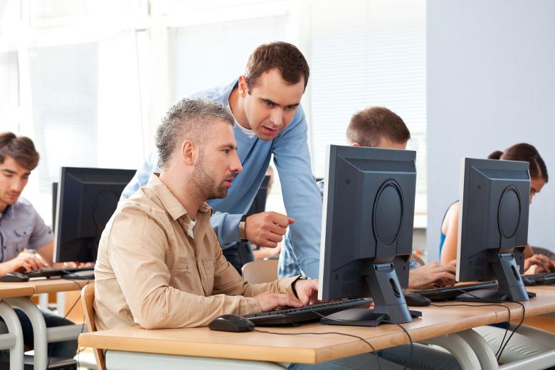 Group of professionals at a training session
