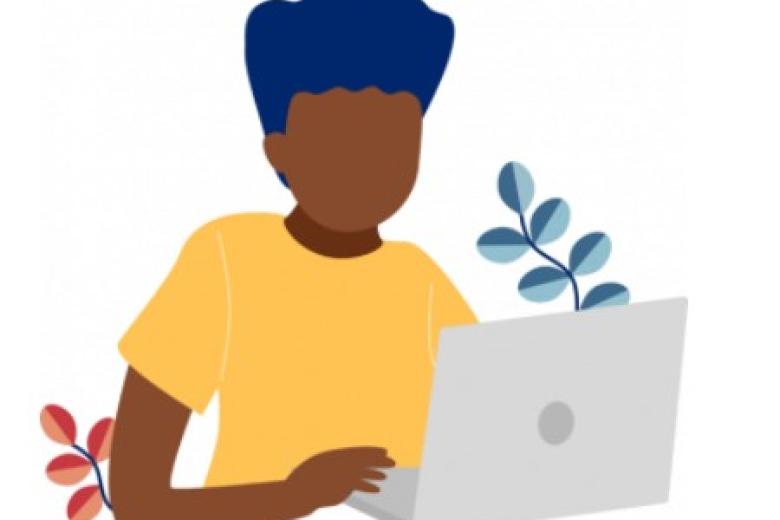 person behind pc