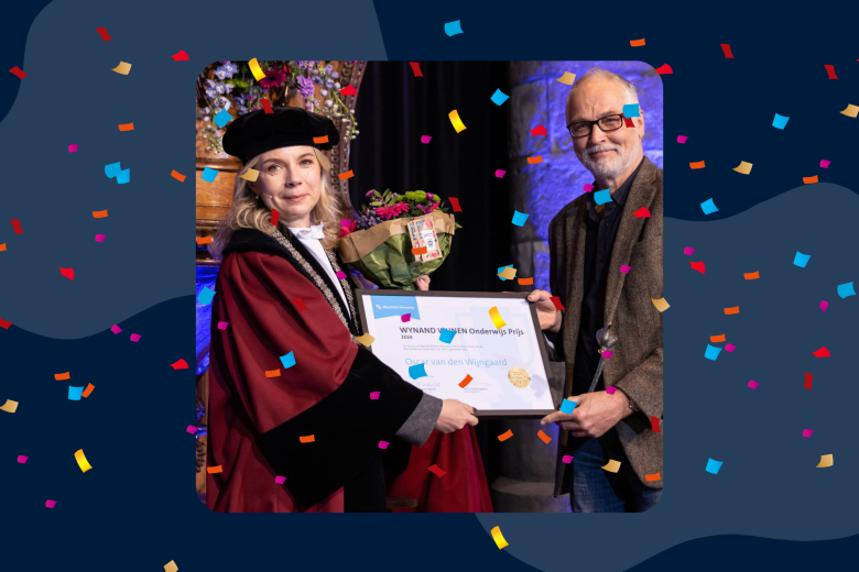 Oscar van den Wijngaard wins the 2024 Wynand Wijnen education Prize