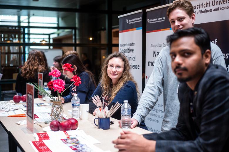 People talking at event