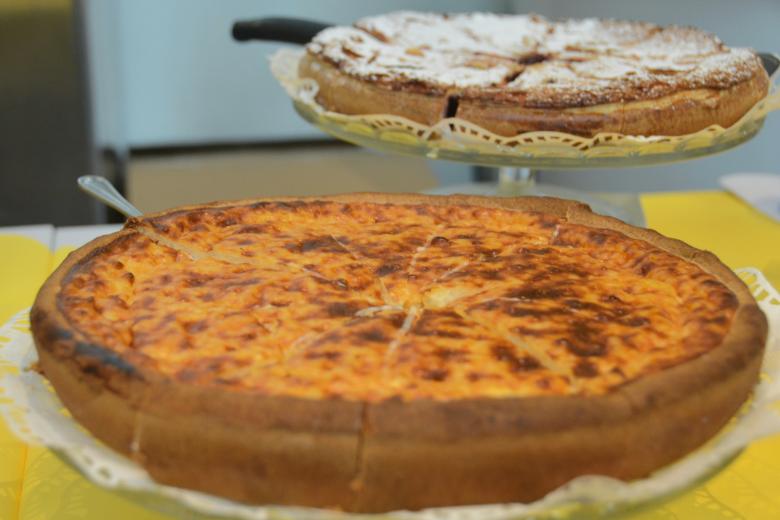 Vlaai during the opening ceremony of our students from Meiji Gakuin University