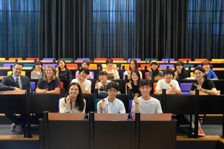 CES students from Meiji Gakuin University during the opening ceremony