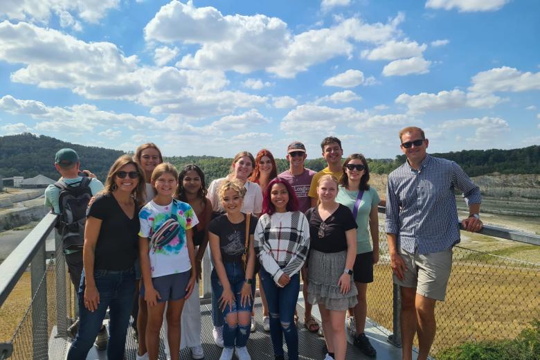CES Baylor semester students at the ENCI quarry in Maastricht