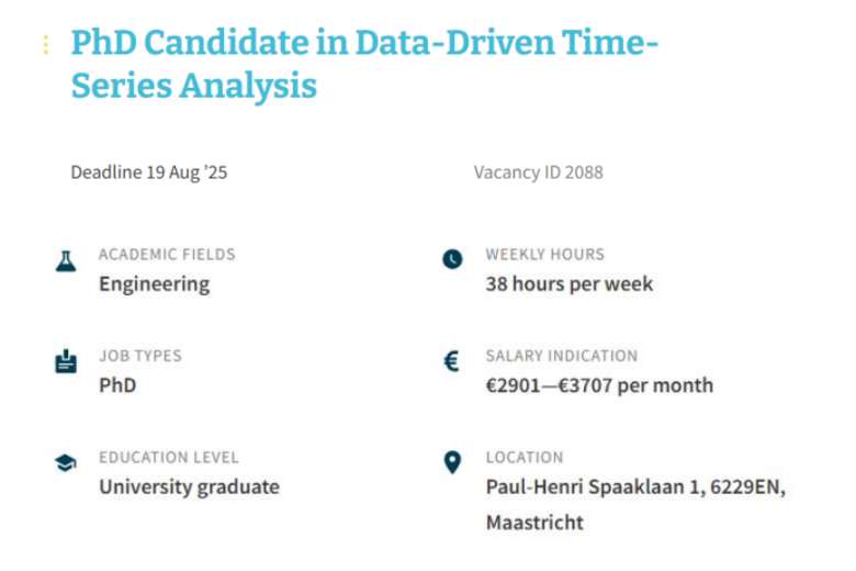 PhD Candidate in Data-Driven Time-Series Analysis