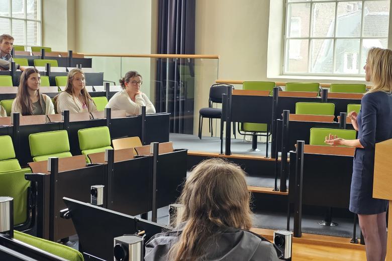 CES students from Christopher Newport University during a lecture at the Student Services Centre