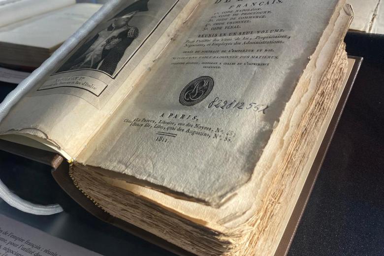 Book at the Hugo and the Law book exhibition