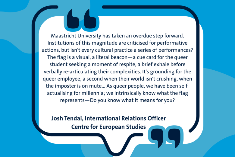 UM raising Pride flag year-round quote Josh