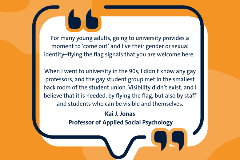 UM raising Pride flag year-round quote Kai