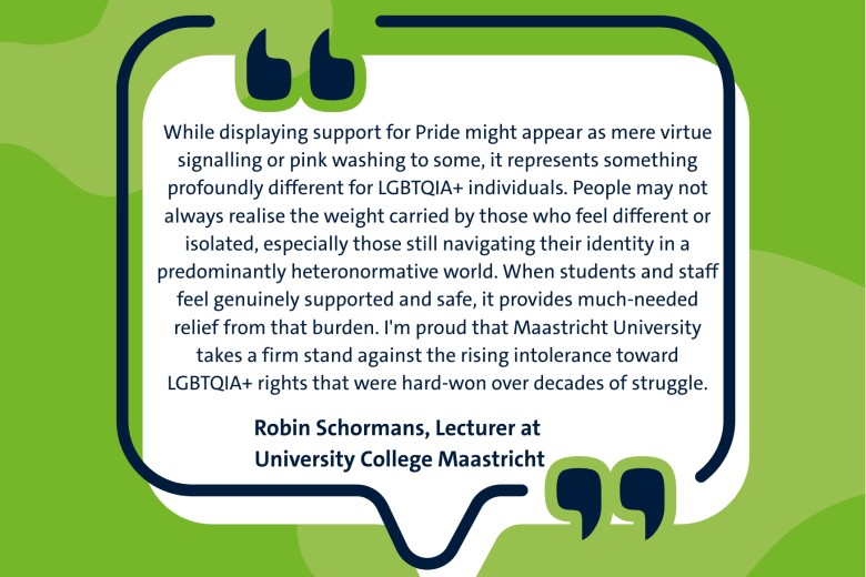 UM raising Pride flag year-round quote Robin