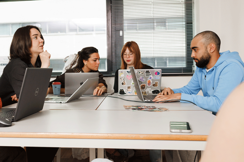 Students studying together