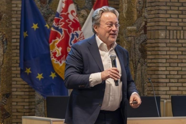 Olaf tijdens lecture