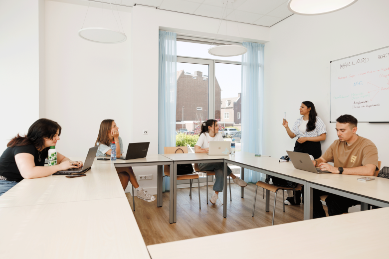 Students in study room
