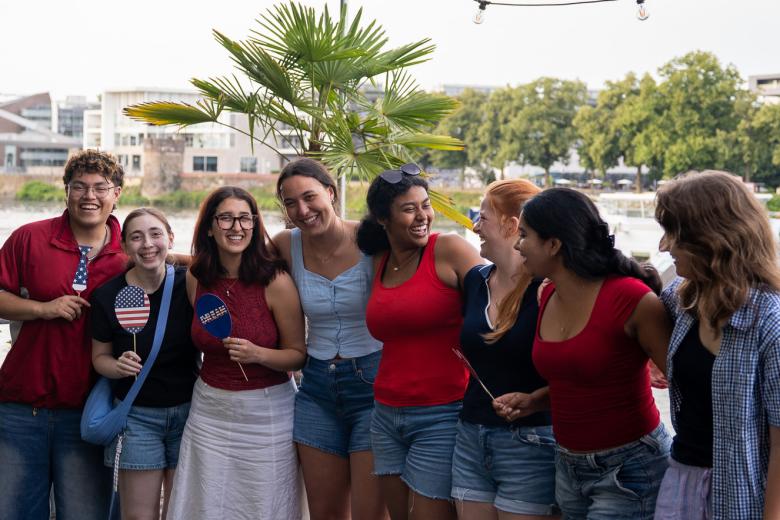 CES students during a Fourth of July barbecue in Maastricht