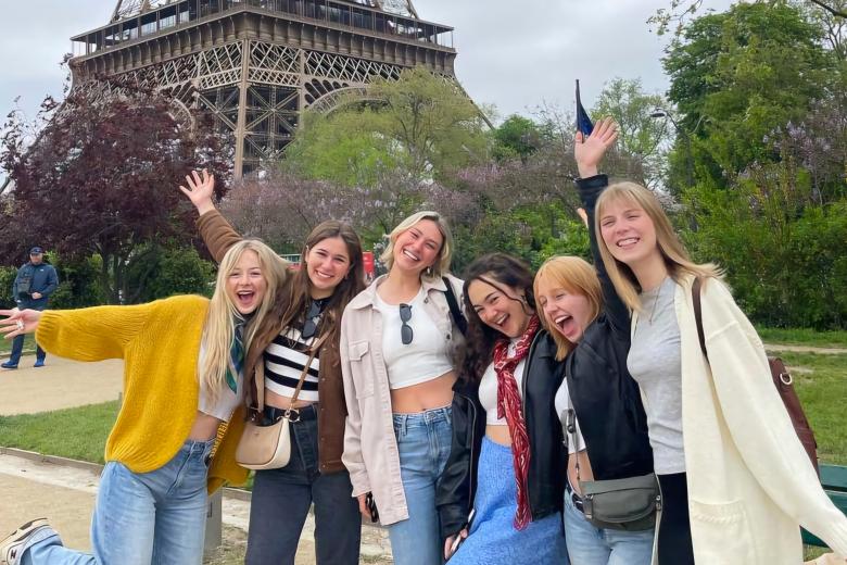 CES students during a weekend trip to Paris