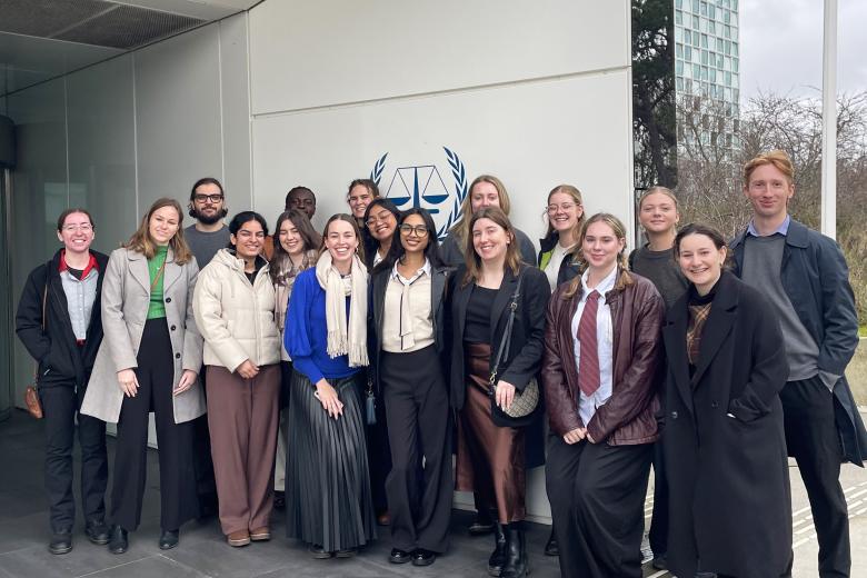 CES students during a field trip to the International Criminal Court in The Hague