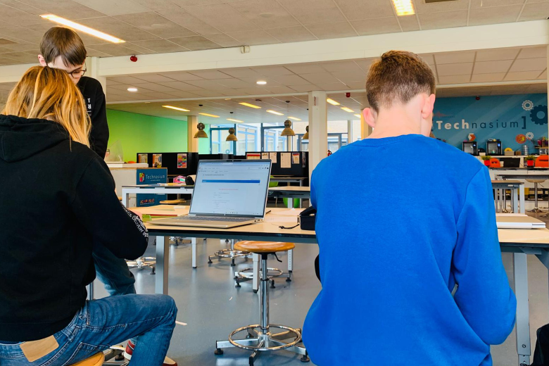 Kids at work in class room