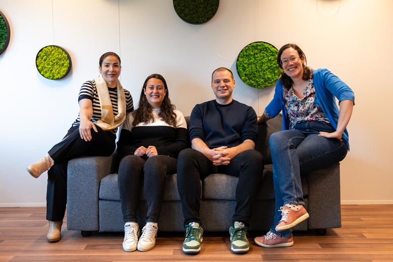 Carlier and her team, from left: Leyla Noroozbabaee, Yağmur Doğay, Laurence Nickel and  Aurélie Carlier 