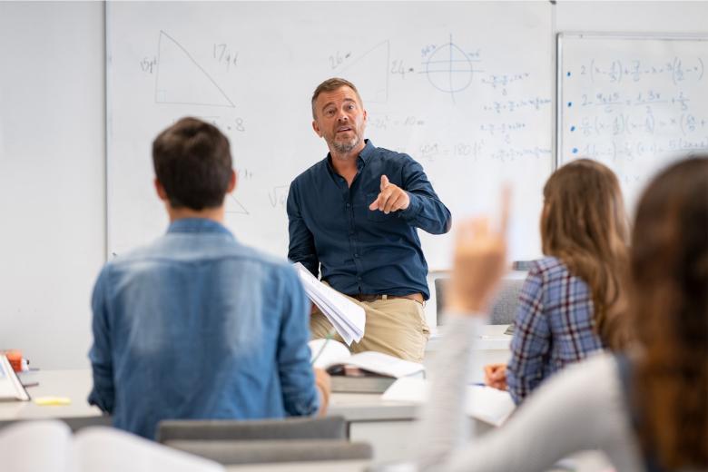 Teacher in a classroom