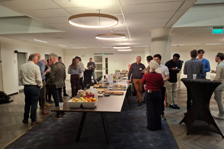 People talking at event