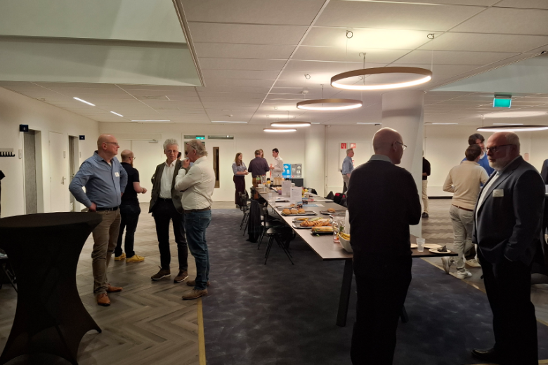 People talking at event