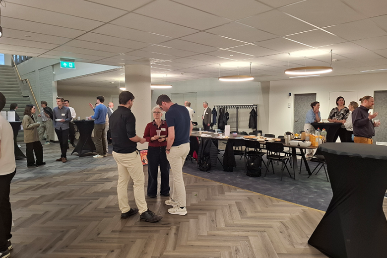 People talking at event